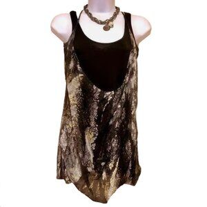 Isda & Co silk layered top, Sz S